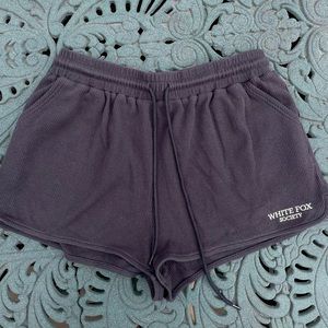 White Fox Tennis Drawstring Shorts